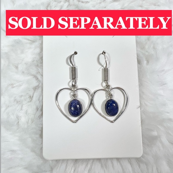 Lapis 925 💙 Heart Gemstone Necklace ONLY - Picture 4 of 8